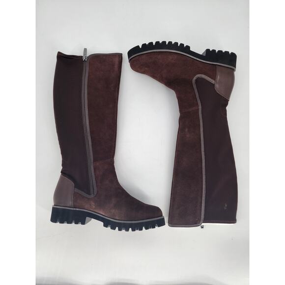 Donald Pliner Erwincs Leather Knee High Brown Boots Size 5.5 - Picture 14 of 14